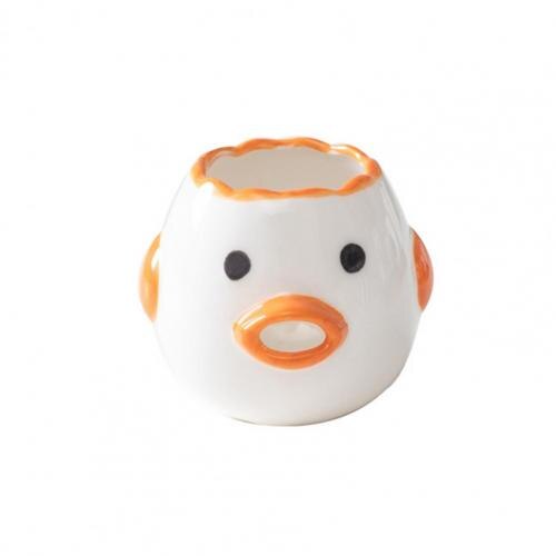 Egg Segregator Ceramic Egg Separator Shapely Easy to Clean Cute Egg Segregator: Orange