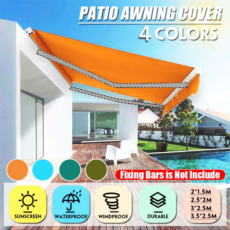 Waterproof Top Cover Canopy Replacement for Garden Patio Courtyard Outdoor Canopy Awning Sun Shade Shelter Fabric Cover