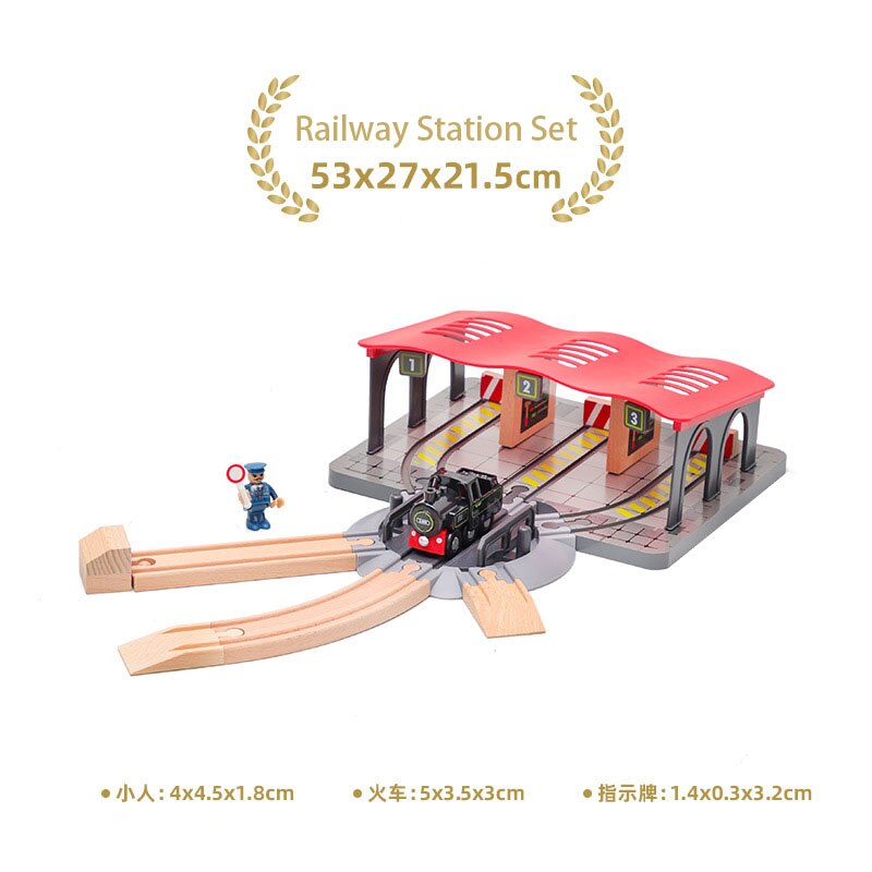 Woodentrack Scene Extension Accessories Multistorey Parking Lot Elevator Building Compatible with All Brands of Wooden Railway: WJ-JM-12-175