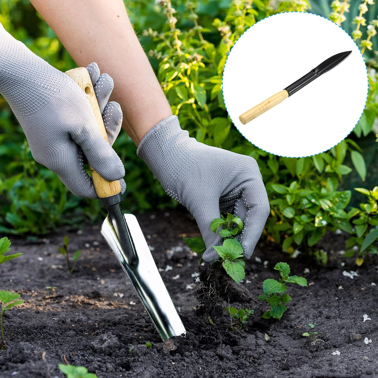 Juego de paletas en forma de hoja negra y amarilla, herramientas de jardinería eficientes y versátiles para jardines y granjas, 15-I, 2 paquetes