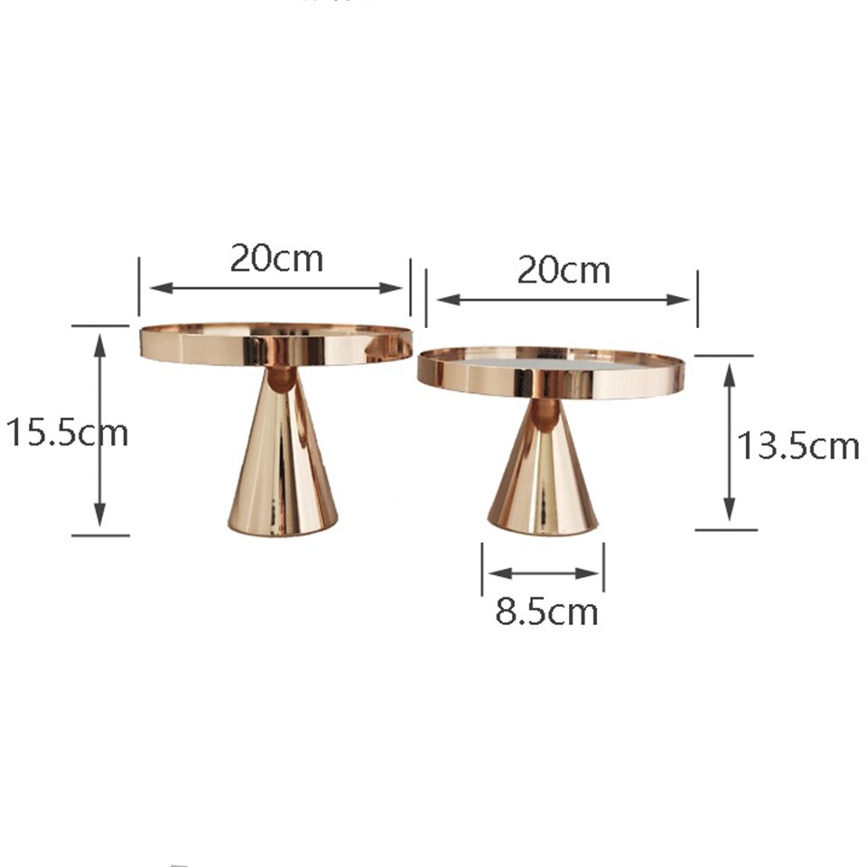 Msjo Metal Cake Stand Gold European-style Dessert Display Rack Birthday Party Decoration Cupcake Stand Mirror Tray Plating Stand