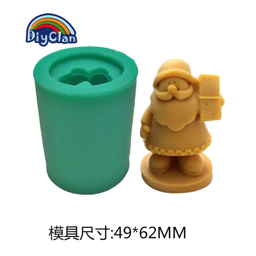 Santa Silicone Mold Diy Zeep Kaars Maken Mould Kerstman Hars Decoratie Siliconen Hars Gips Mold Kerst Woondecoratie: Default Title