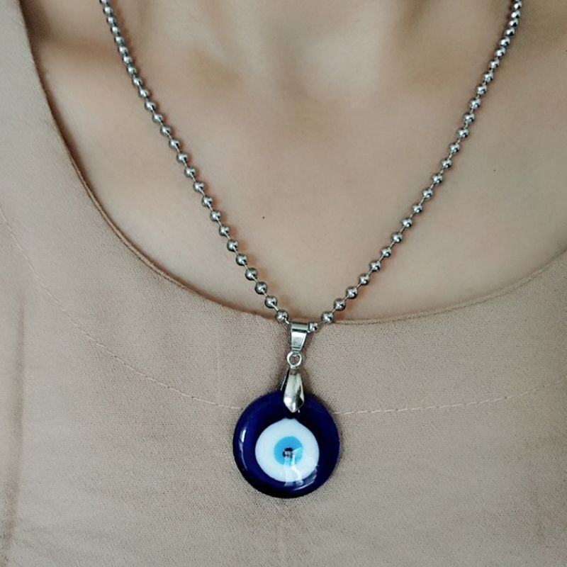 Turkish Evil Protection Amulet Eye Protection Necklace Blue Eyes Glass Lucky Charm Pendant Necklace Unisex Jewelry