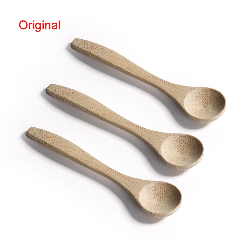 Utensilios de cocina para sopa, cuchara de té, cubertería de madera artesanal, cuchara para mermelada, cucharas de madera para cena, 1/3 unids/lote: B-3Pcs