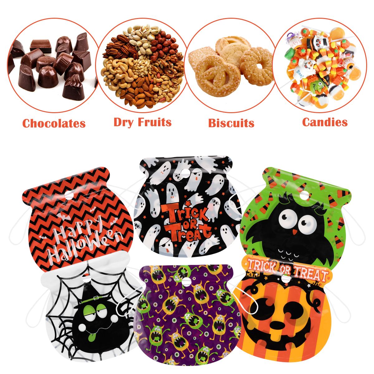 72pcs Halloween Drawstring Bag Children Kids Goody Bags Halloween Candy Bag Bags With Handles Candy Bags Trick Or Treat Bag