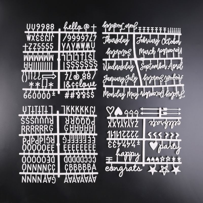 4 Stks/set Tekens Voor Vilt Brief Board Nummers Voor Verwisselbare Brief Board P9YB