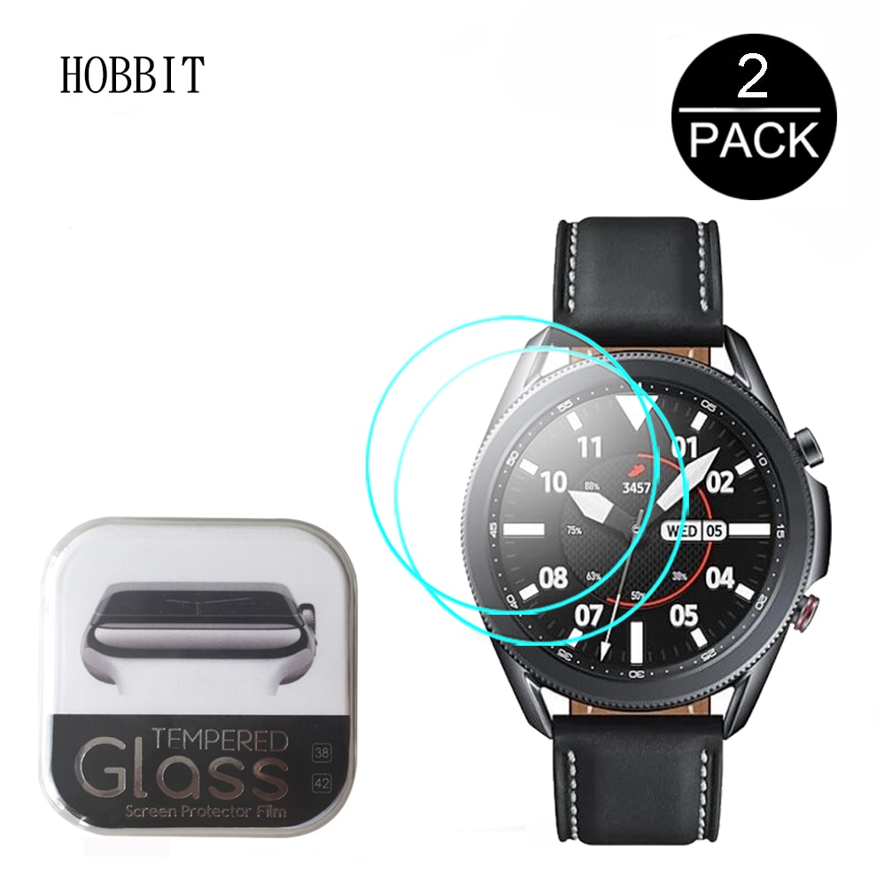 2 Stuks Hd Clear Premium Gehard Glas Voor Samsung Galaxy Horloge 3 41Mm 45Mm Smartwatch Screen Protector 2.5D 9H Anti-Kras Glas