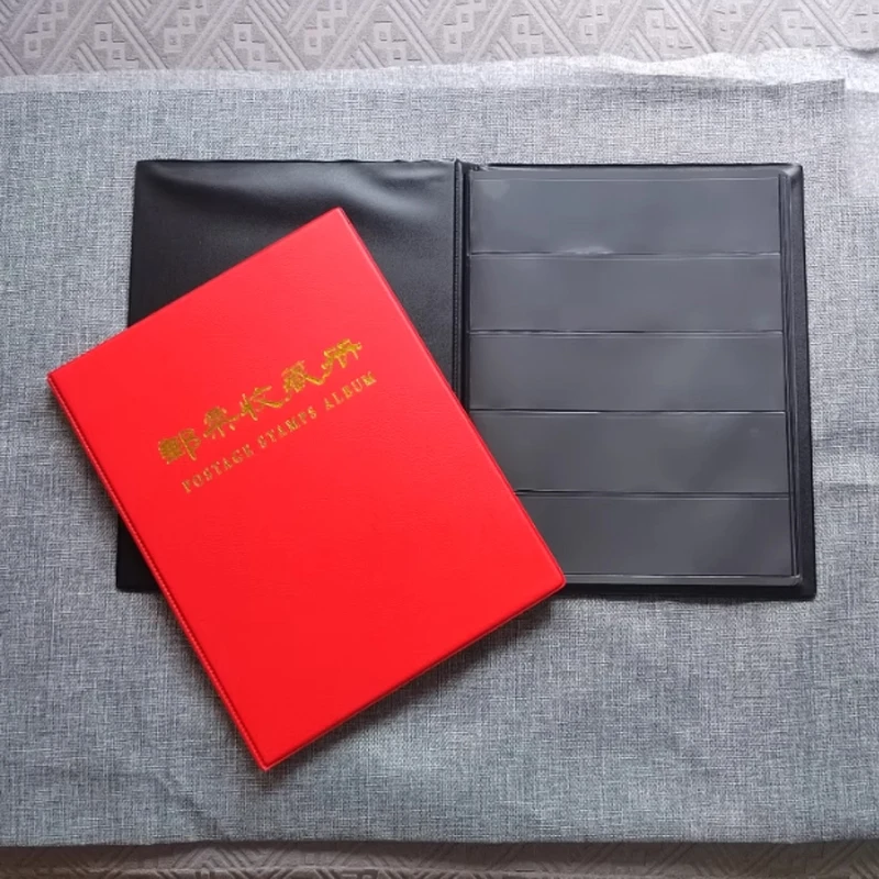 Stamp Collector's Conservation Booklet Portable Album 10 Sheets 5-line Stamp Collector's Book for Displaying Stamp Collections