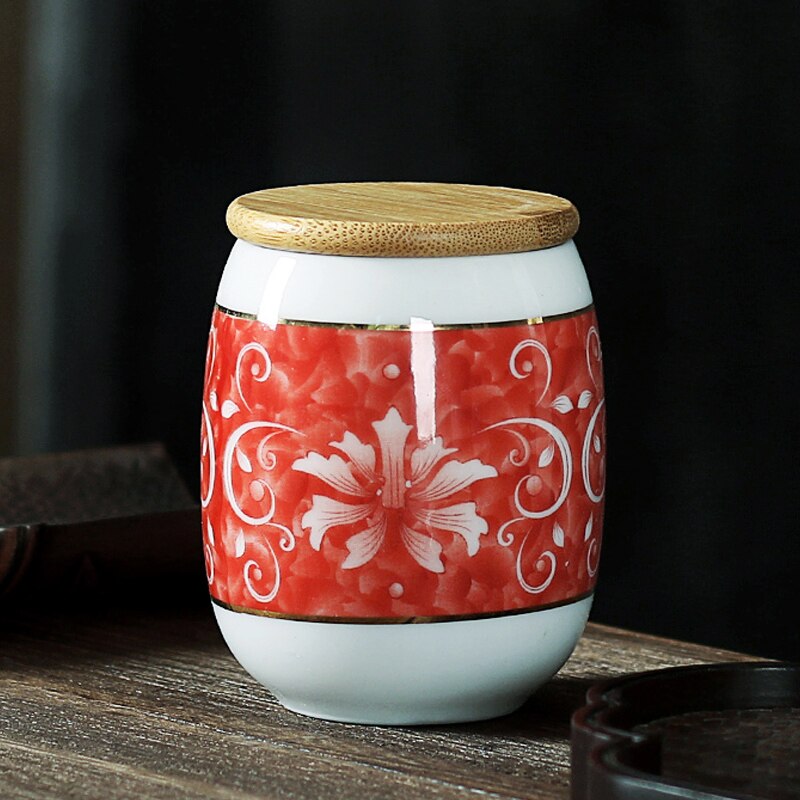 JIA-GUI LUO Ceramic Tea Caddies Tea Bag Storage Box Tea Tins Tea Container Coffee Container Tea Box Tea Storage D008: 14