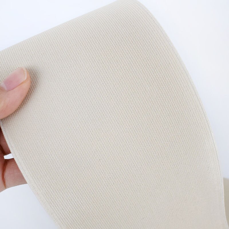 2 metros 10cm de ancho 1,4mm cinta elástica Color Beige vino cinta de banda de goma elástica gruesa de doble cara para Ropa Accesorios de cintura: beige