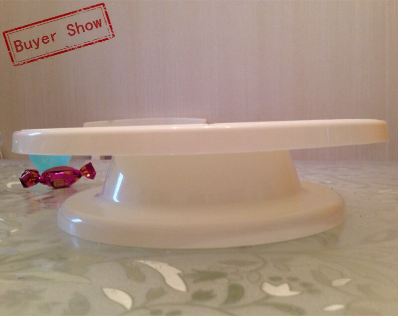 Drejelig kage sugarcraft drejeskive kage drejelig tallerken dekorationsstand platform drejeskive bageværktøj