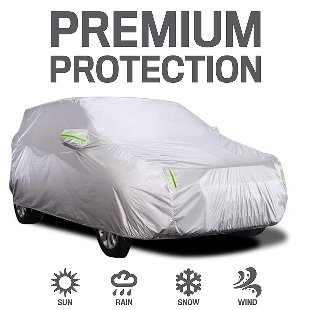 Bilafdækning fulde dæksler med reflekterende stråle solbeskyttelsesbeskyttelse støvtæt vandtæt uv ridsefast til 4 x 4/ suv-biler