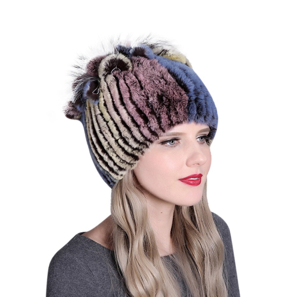 Winter Hats Women Warmth Colorful Warm Caps Female Headgear Czapka GRS