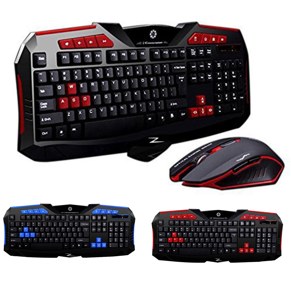 3 pièces/1 ensemble F1 sans fil clavier souris USB jeu PC Kit Gamer pour jeu maison bureau ordinateur portable bureau ergonomique 2400dpi étanche