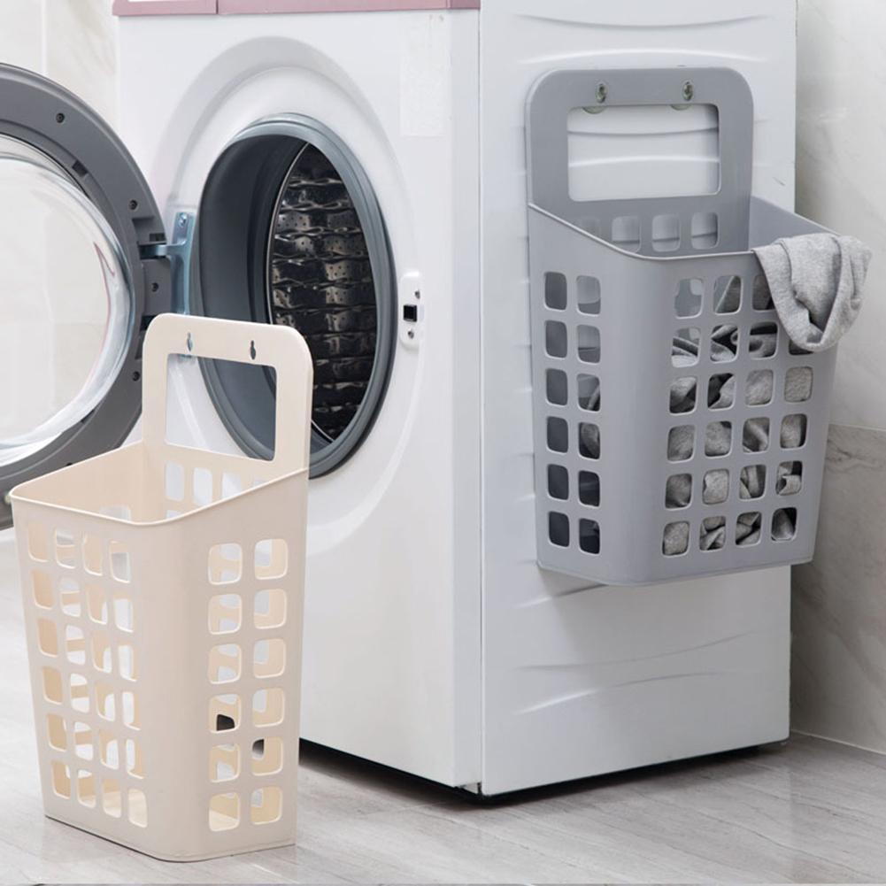 Panier à linge en plastique creux | Ventouse, panier à linge en plastique, jouet vêtements sales, organisateur de la maison, panier ajouré ventouses simples et élégantes