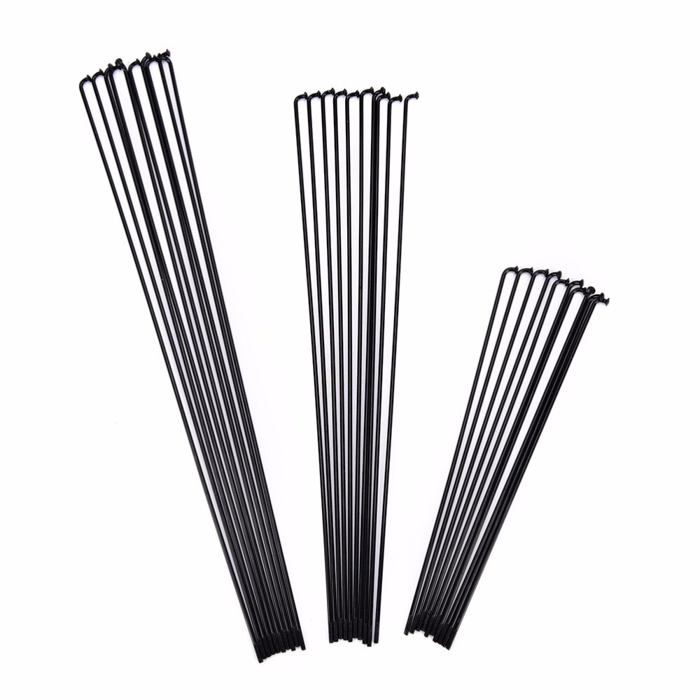 10 st/pack cykel ekrar för cykel  + 12mm nipplar längd 170 ~ 286mm stålekrar