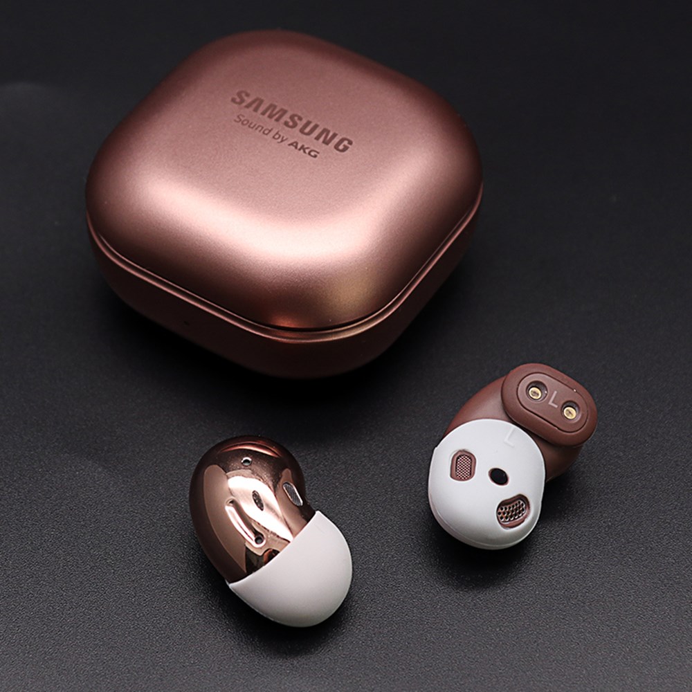 Silikonkuddar för samsung galaxy buds live hörselskyddsfodral läckagefritt ljud hörlurar halkfria örontips för galaxy buds live