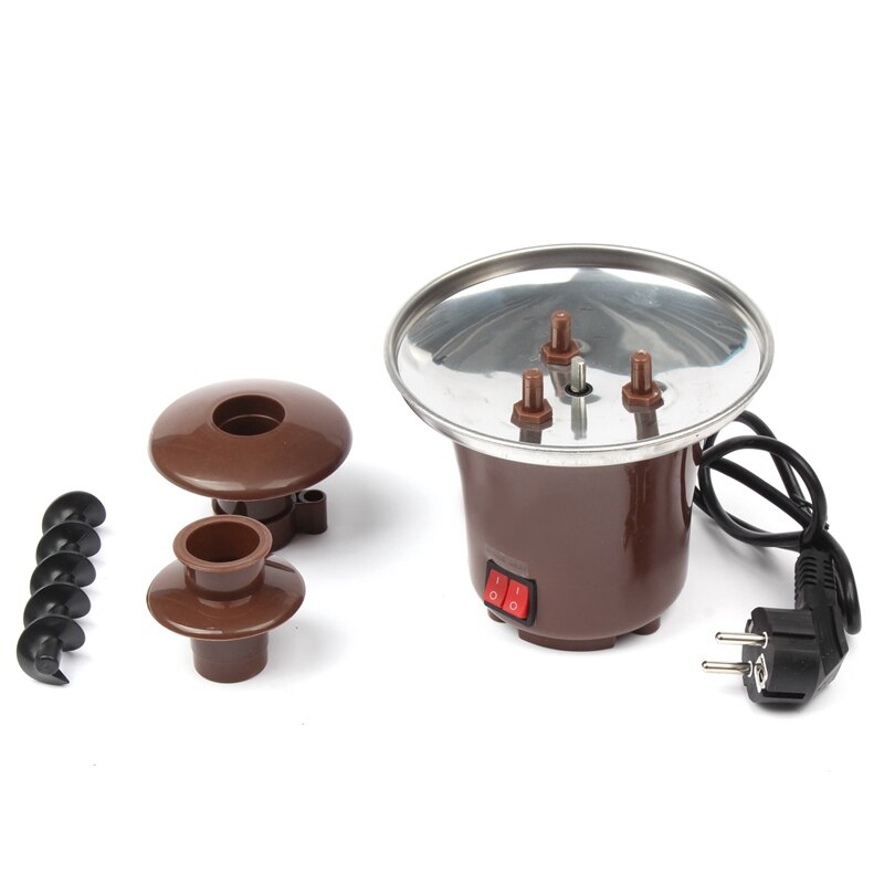 Najlepszy mini czekoladowy fondue, elektryczny podgrzewacz robić czekolady fondue ze stali nierdzewnej zanurzenie deserowe owoce masło Che