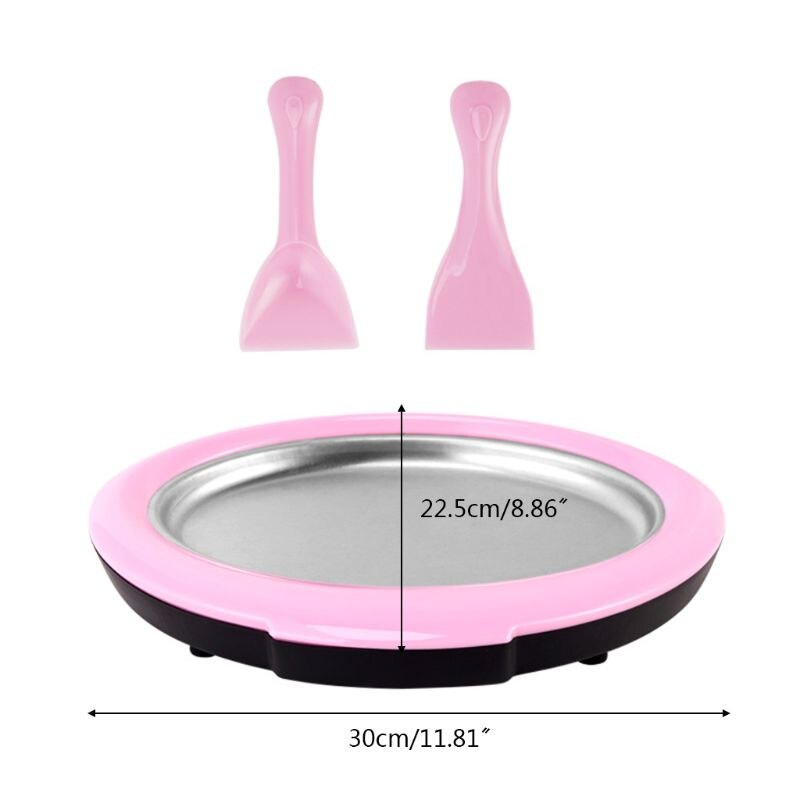 Gefrituurde yoghurtmachine zomerhuishouden ijsrollen bereiden ijsmachine diy ijs teppanyaki plaat ijstapijt