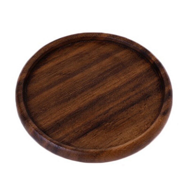 1PC Beuken Zwarte Walnoot Hout Coaster Retro Isolatie Cup Mat Huishouden Vierkante Ronde Coaster