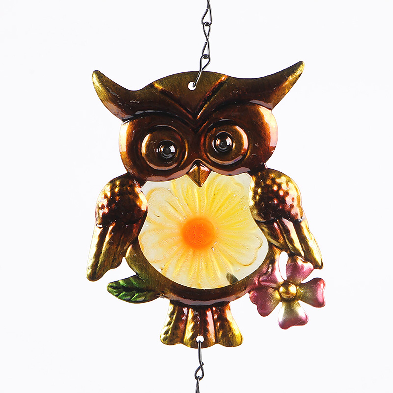 Windgong, Cartoon Uil-Vormige Windbell Decoratieve Hangers Ornamenten Voor Home Office Cafe Winkel, blauw/Geel/Rood