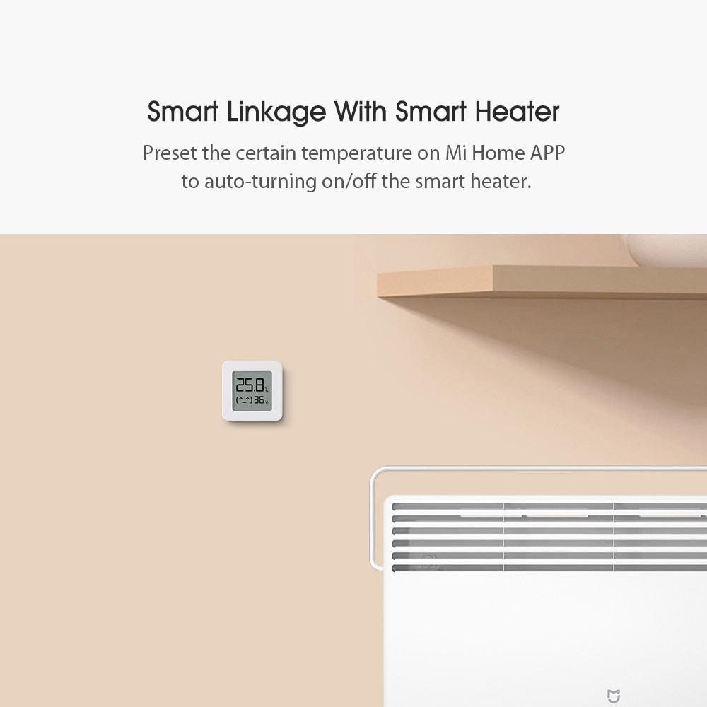 Xiaomi BT Thermometer 2 Wireless Smart Electric Digital Hygrometer Humidity Sensor Work with Mijia APP white thermometer