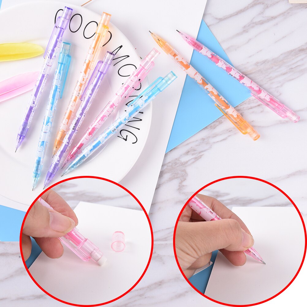 3 Pcs Mechanical Pencils Kawaii Plastic Mechanical Pencils Lovely Animals Automatic Pen For Kids Stationery