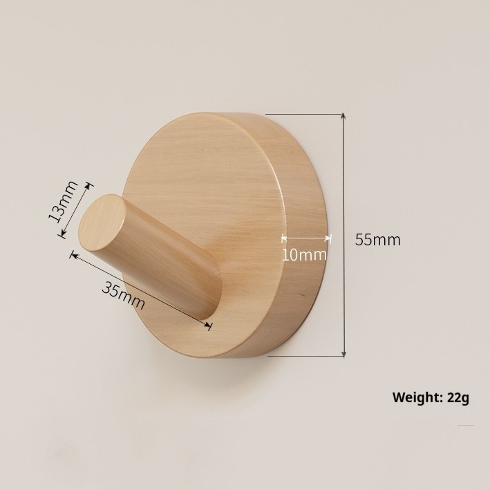 Gancho Simple de madera de nogal y haya, colgador colgante, ganchos de pared sin perforaciones, estante de almacenamiento de abrigos para dormitorio, gancho decorativo para llaves y toallas para el hogar
