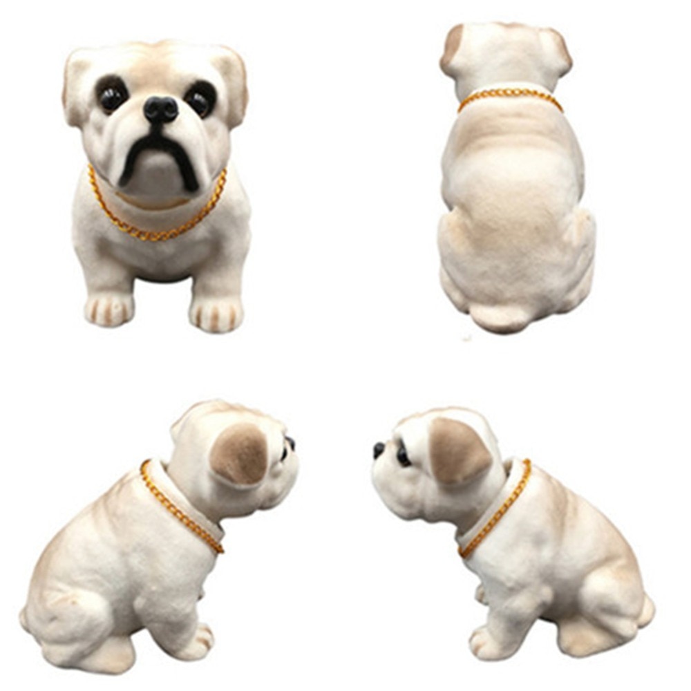 Tableau de bord de voiture, poupée bouledogue, Auto, secouant la tête, jouet de voiture, accessoire de voiture, décoration intérieure pour chien Bobblehead