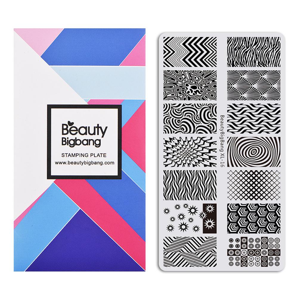 BeautyBigBang Stamping Plates 6*12cm Summer Flower Butterfly Nail Mold Accessories Plate Rectangle Nail Art Template BBB XL-011: 16