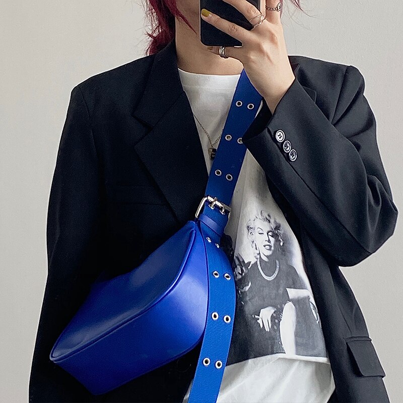 Vintage Gesp Zachte Pu Leer Vrouwen Schoudertas Mode Dames Baguette Handtassen Messenger Bags Eenvoudige Vrouwelijke Onderarm Zak