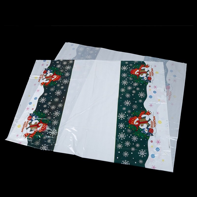 Kerst Wegwerp Tafelkleed Feestelijke Rechthoek Langwerpig Tafelkleed Xmas Servies Eetkamer Keuken Tafel Dekken 110*180Cm Sneeuwpop