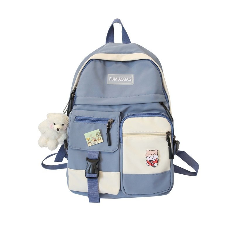 JOYPESSIE moda kobieta kobiety jak plecak dla nastolatki Kawaii plecak podróżny wodoodporny nylon prosty plecak szkolny Mochilas: niebieski FM8120