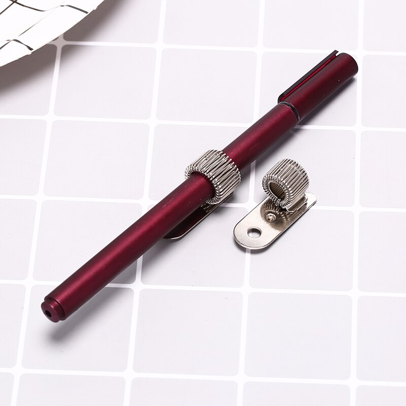 1 stk 32*12mm enkelt huls metal penholder med lommeclips læger sygeplejerske uniform penholdere