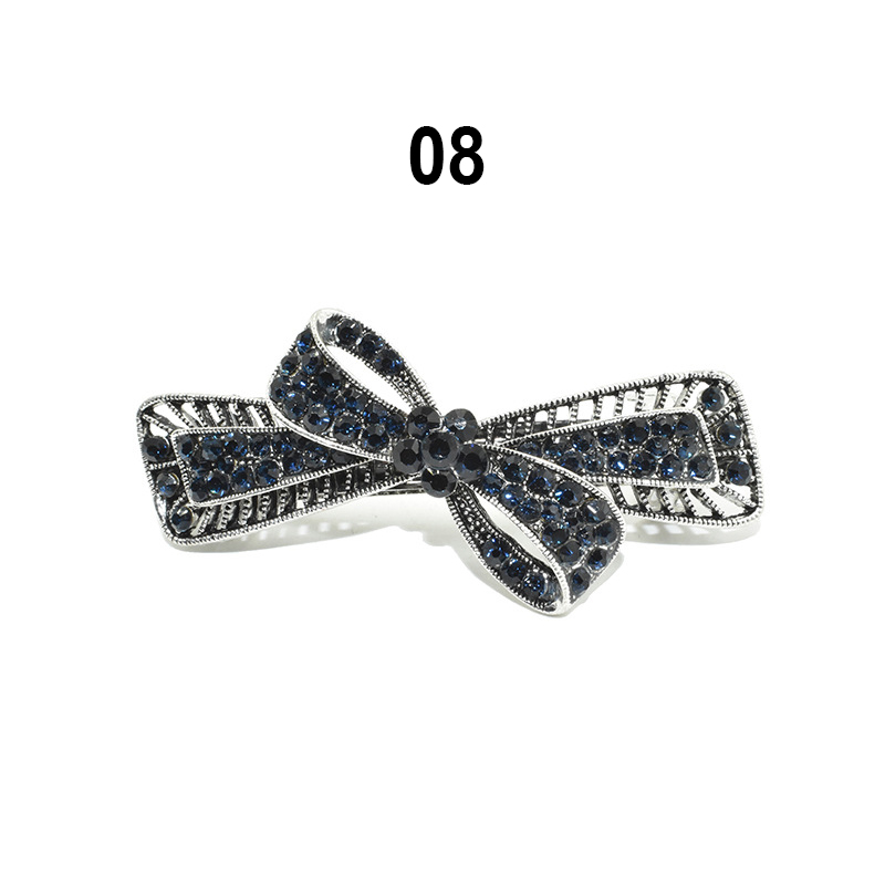 Rhinestone Hairpin Flower Leaf Butterfly Hairins Retro Hair Clip Pin Accessories For Women Shinning Barrettes Ponytail Headwear: 8