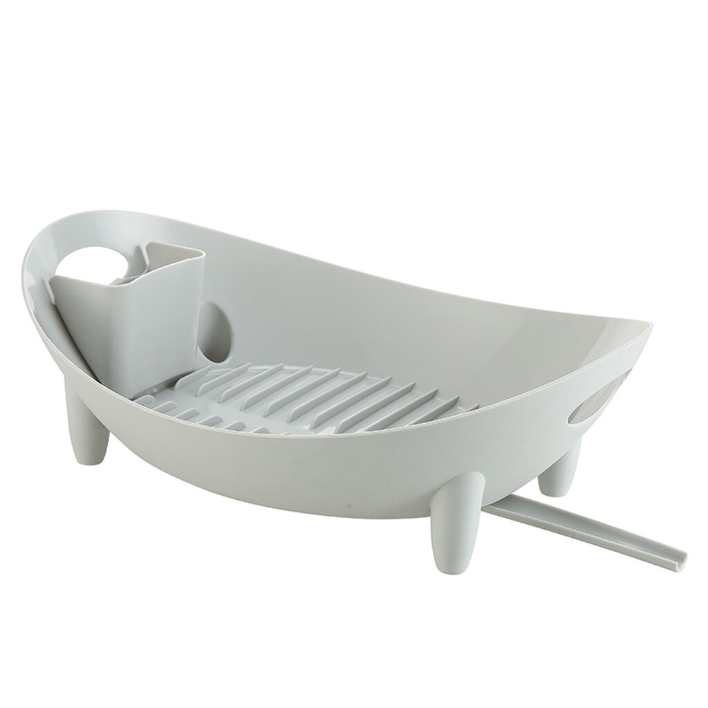 Rejilla para escurrir platos, escurrir platos secos, vajilla, estante de almacenamiento, estante organizador, escurreplatos, escurreplatos, estante de almacenamiento #50: Gray