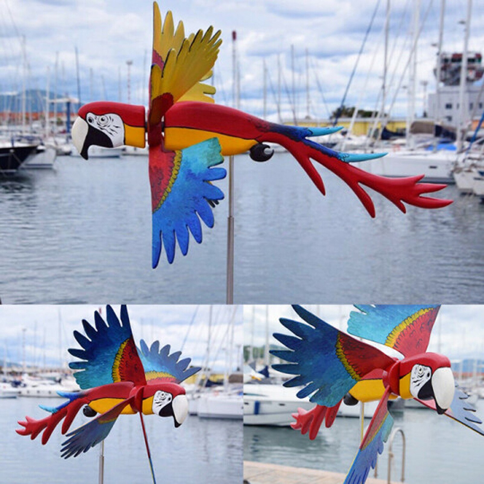 Swirl Rooster Windmill Garden Courtyard Outdoor Lawn Garden Decoration Move With The Wind Repel Pests Adornment Kawaii