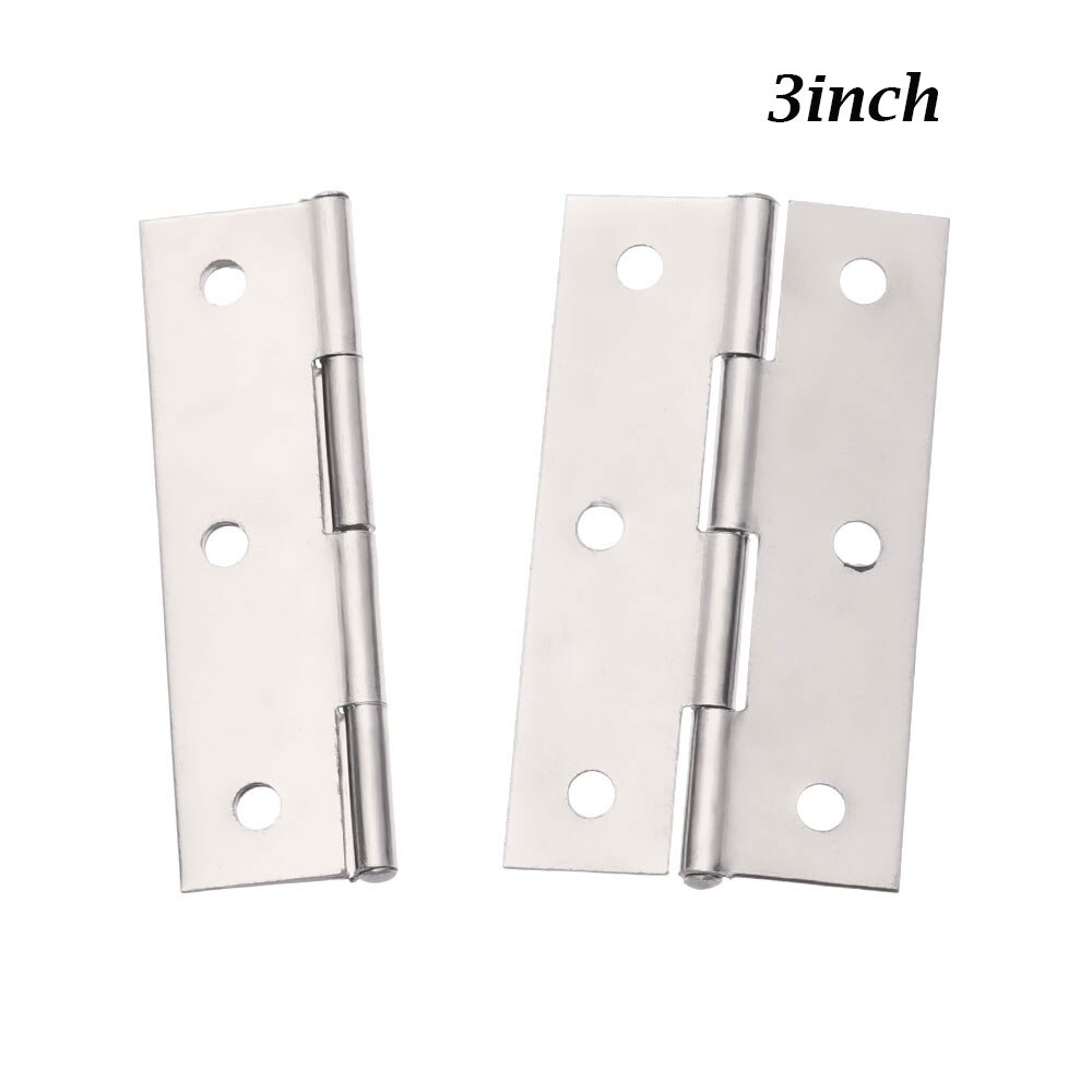 Stainless Steel Kitchen Cabinet Door Hinges Drawer Jewelry Boxes Hinges 1.5/2/2.5/3/4inch Pair of Furniture Fittings Hardware: 3inch