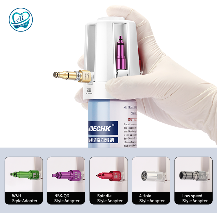 AI-EC-LS/AI-TG-SL Dental Maintenance Tools Contra Angle High Speed Handpiece Nozzle Adapter Oil Lubricator: Orange