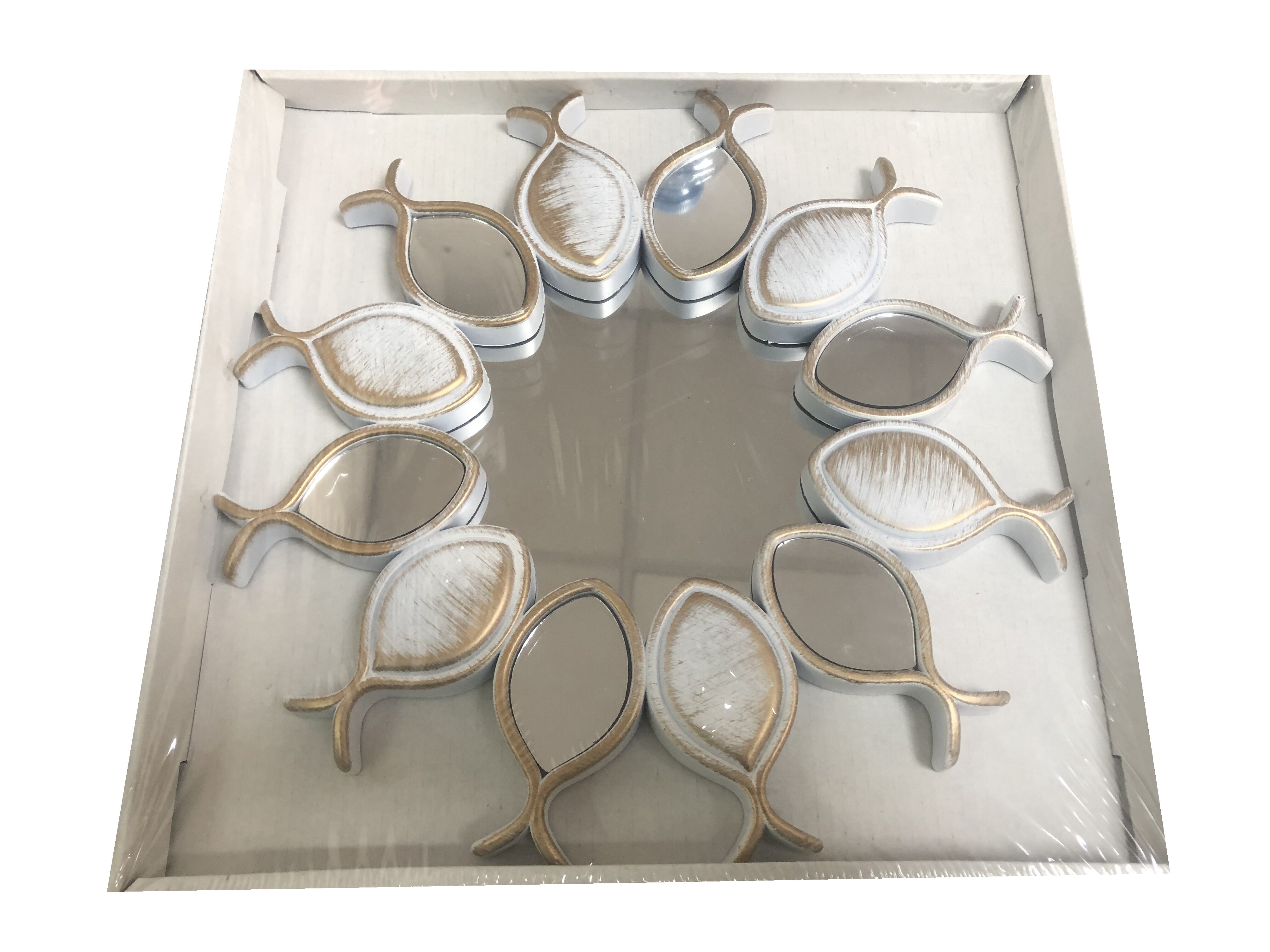 Miroir mural rond de 25cm, pour la maison, la salle de bain, la chambre à coucher, l'entrée, le magasin, l'hôtel, décoration artistique innovante de maquillage: 912-24