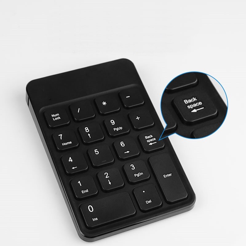B O W HW157 Rechageable Bluetooth Wireless/2.4G Wireless 18 Key Portable Numeric Keypad For Notebook,Desktop Computer