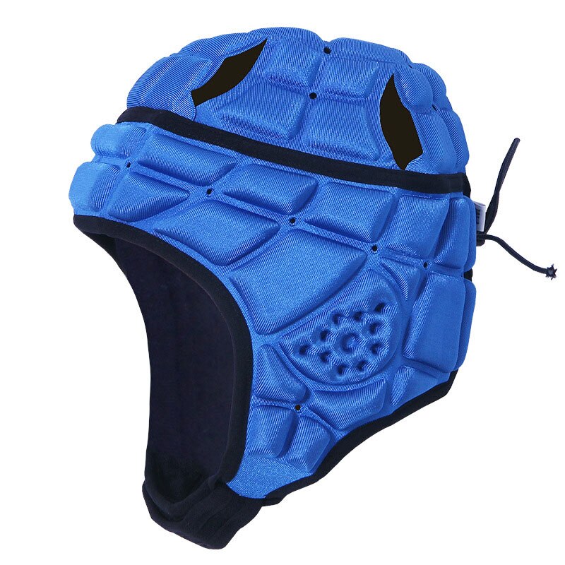 Child Goalkeeper Helmet Rugger Roller Skating Helmet Good Thickened EVA Anti-Collision Support Soccer Protection Gear: Blue / S