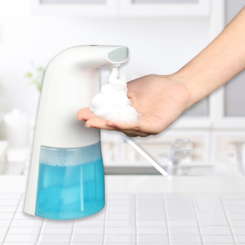 Nyeste berøringsfri skum sæbedispenser badeværelse køkken håndfri automatisk bevægelsesføler sæbepumpe dispenseringsmaskine