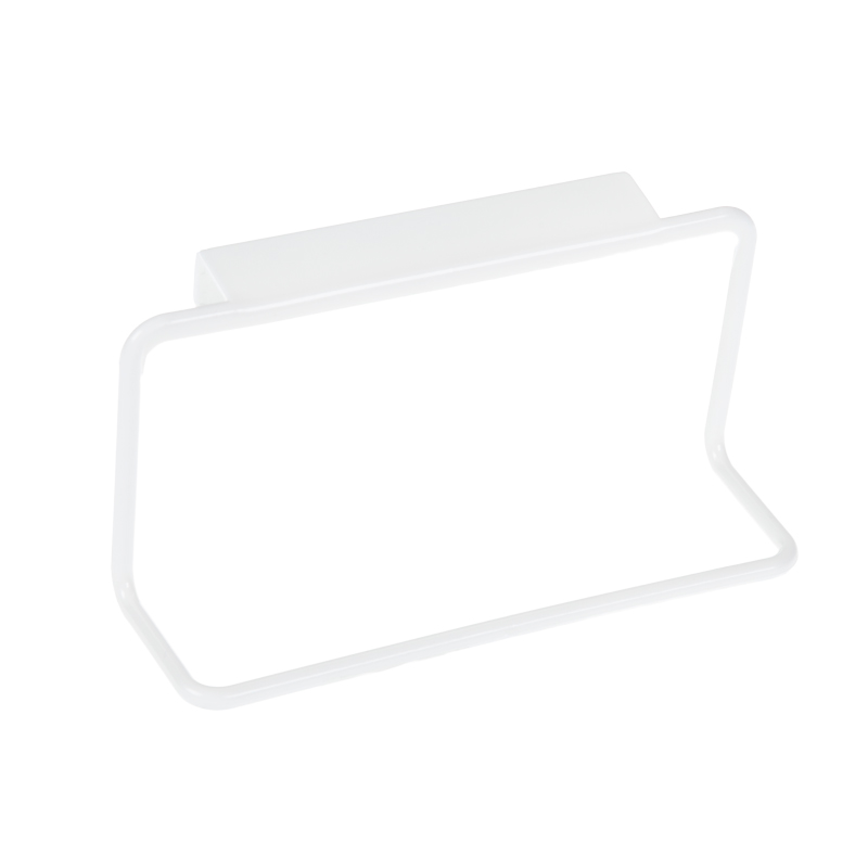 Keuken Handdoek Opknoping Rack Holder Rail Organizer Gratis Nail Deur Terug Rack Badkamer Keukenkast Kast Hanger: WHITE