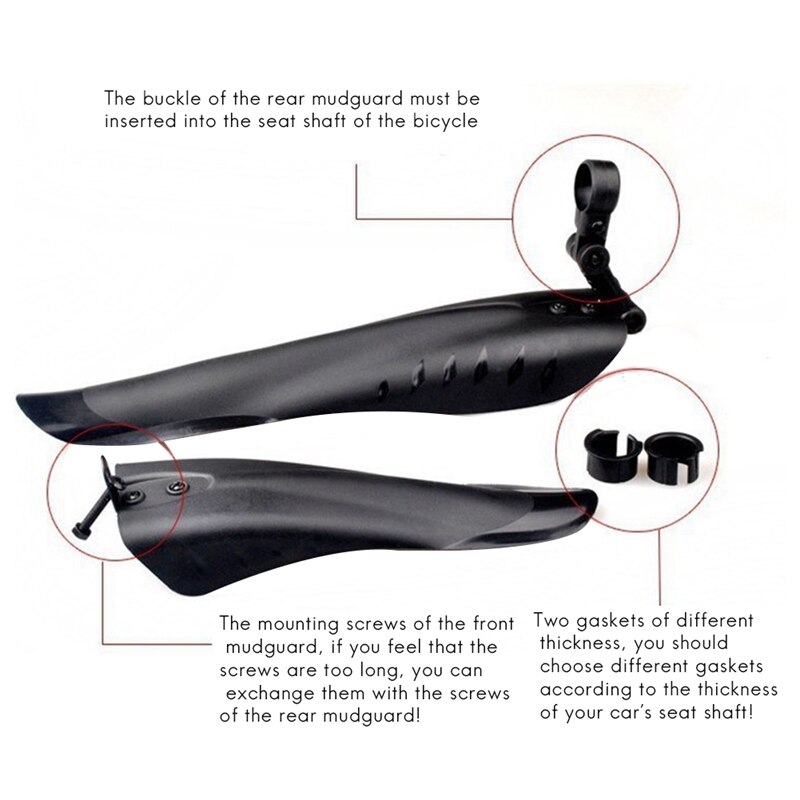 Mountain bike front fender rear fender set mudguard