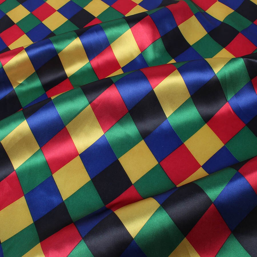 Clown Costume making Satin Fabric Stage Clothes 148cm By Meter Dots Stripes