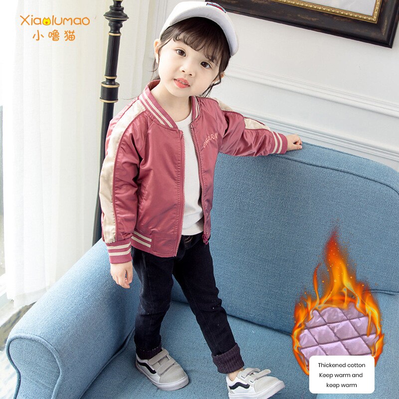 Winterjas voor babymeisjes, winterjas voor kinderen, warme katoenen jas met 3-8y letters, blauw en rood, nowsuit, kinderjas voor meisjes, winterkleding