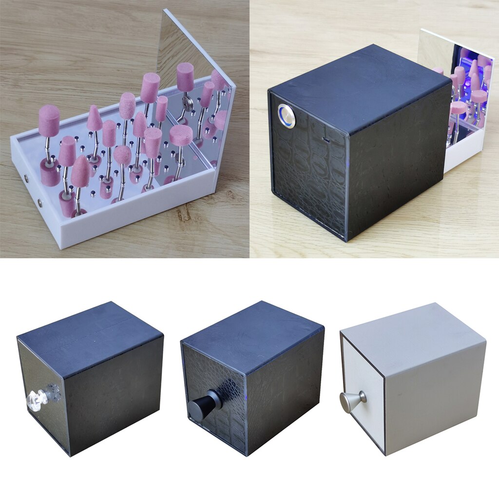 Nail Cleaner Tool Disinfectant Manicure Tools Nail Art Drill Bits Sterilizer Box Sterilizing Tray for Nail Tools