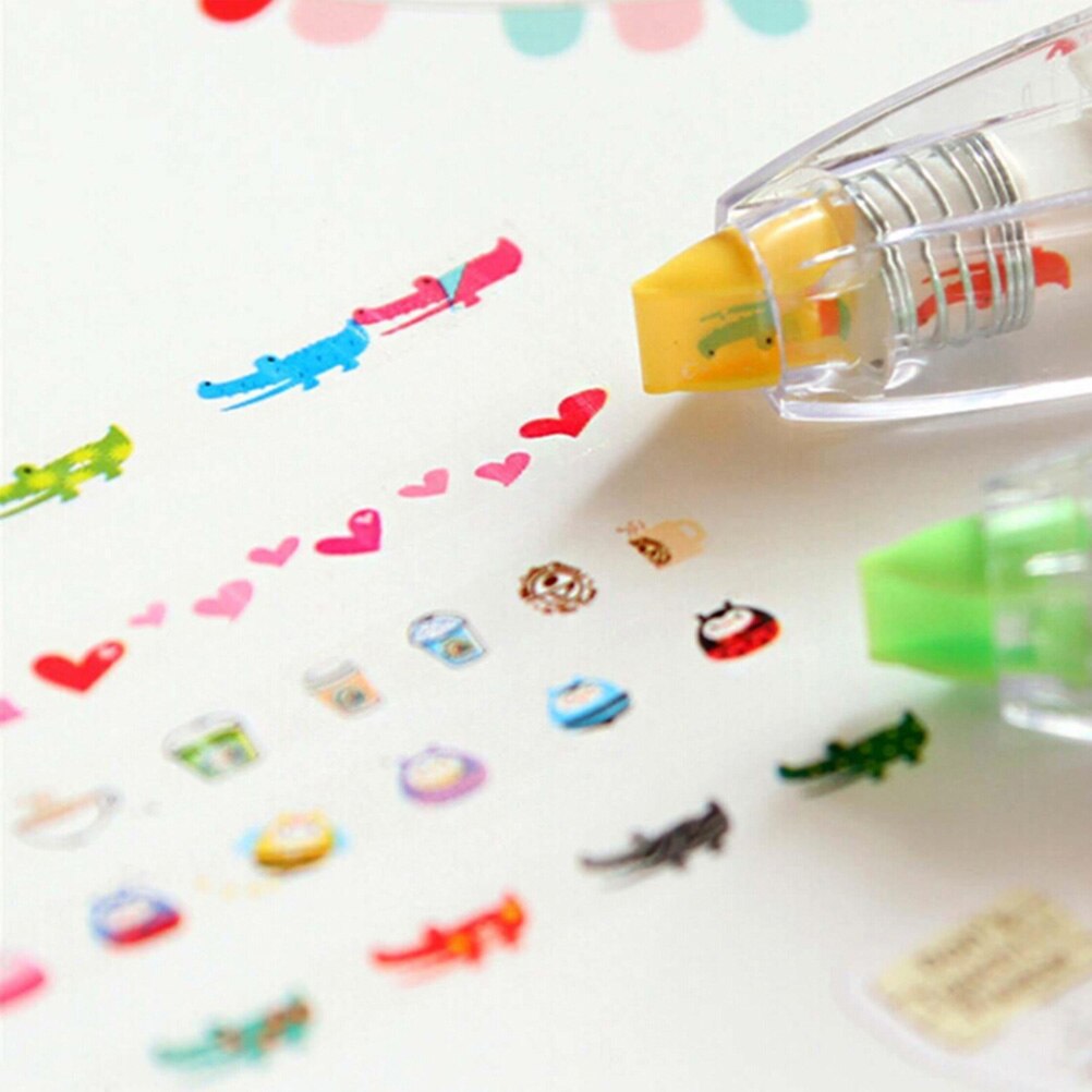 Cinta de corrección decorativa de 4 colores, novedad, suministros para oficina escolar, Corea, cordón para etiquetas clave, firmar para estudiantes, 1 Uds.