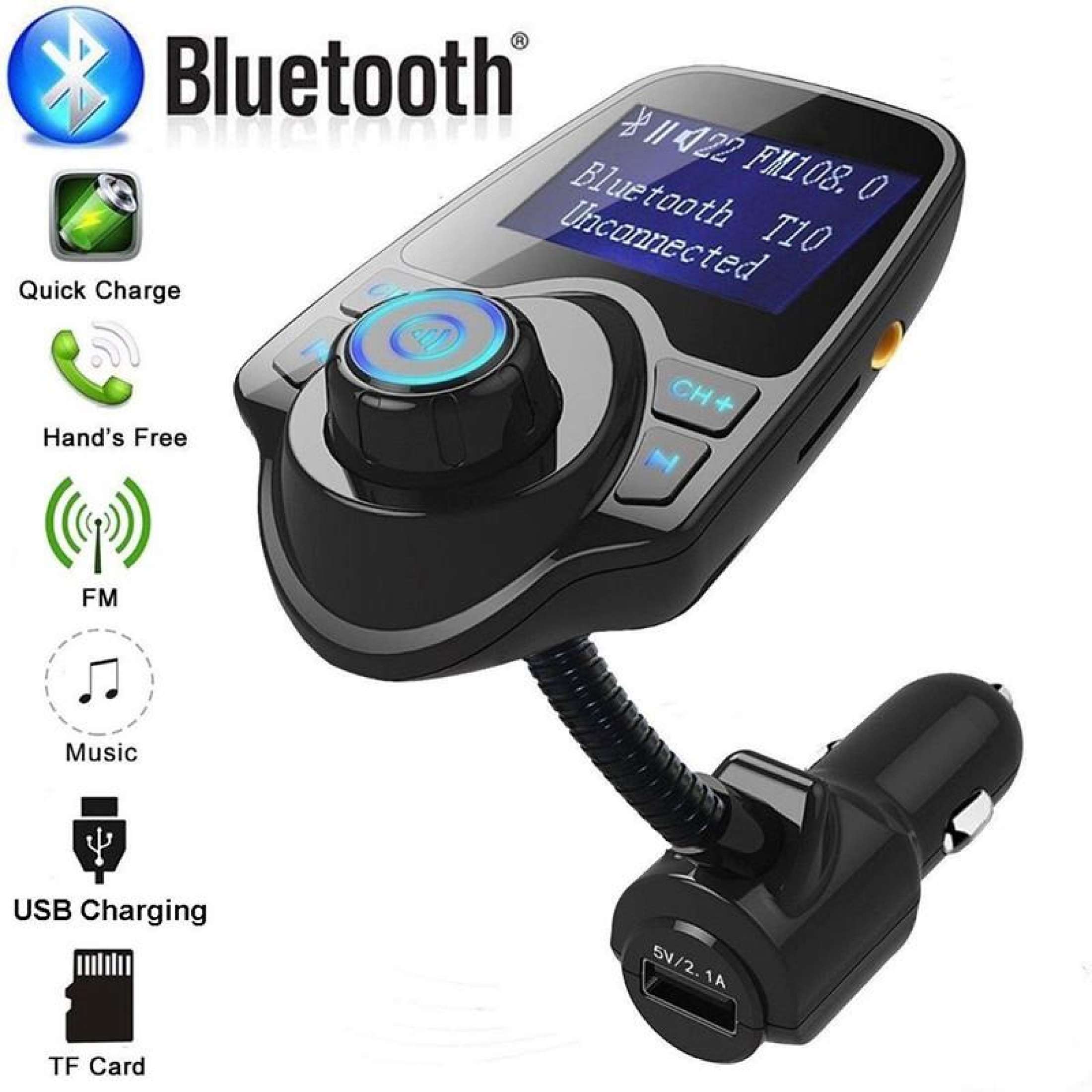 T10 Car Kit Handsfree Bluetooth FM Transmitter MP3 Player USB LCD Modulator Car Bluetooth MP3 Player